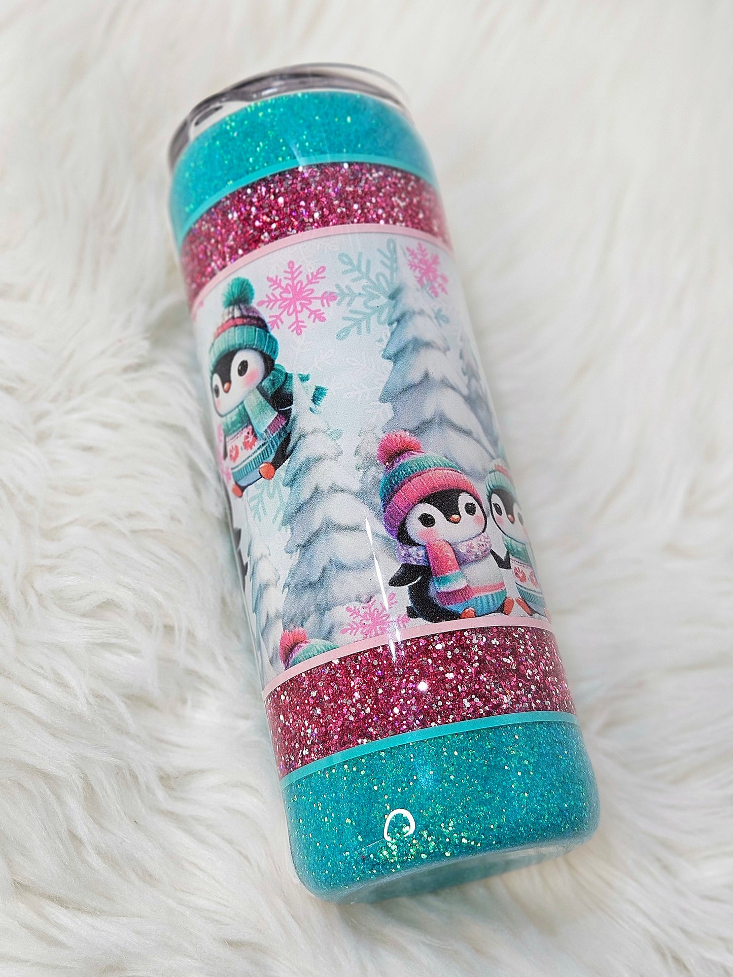 I Wasn't Made For Winter 20oz Glitter Tumbler