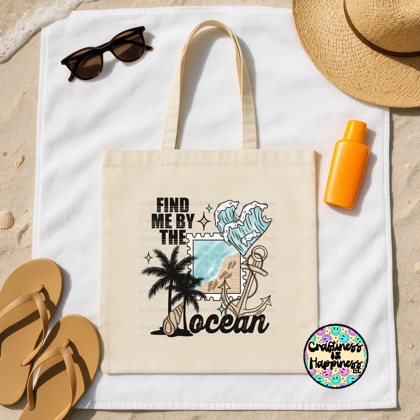 Find Me By The Ocean Tote Bag