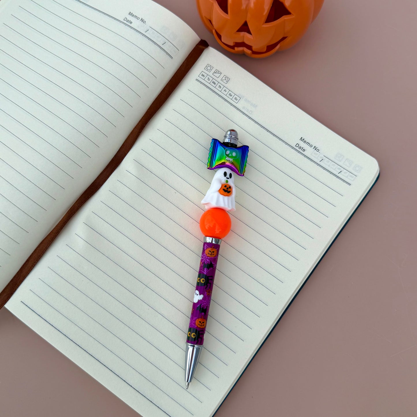 Trick Or Treat Ghost Beaded Pen