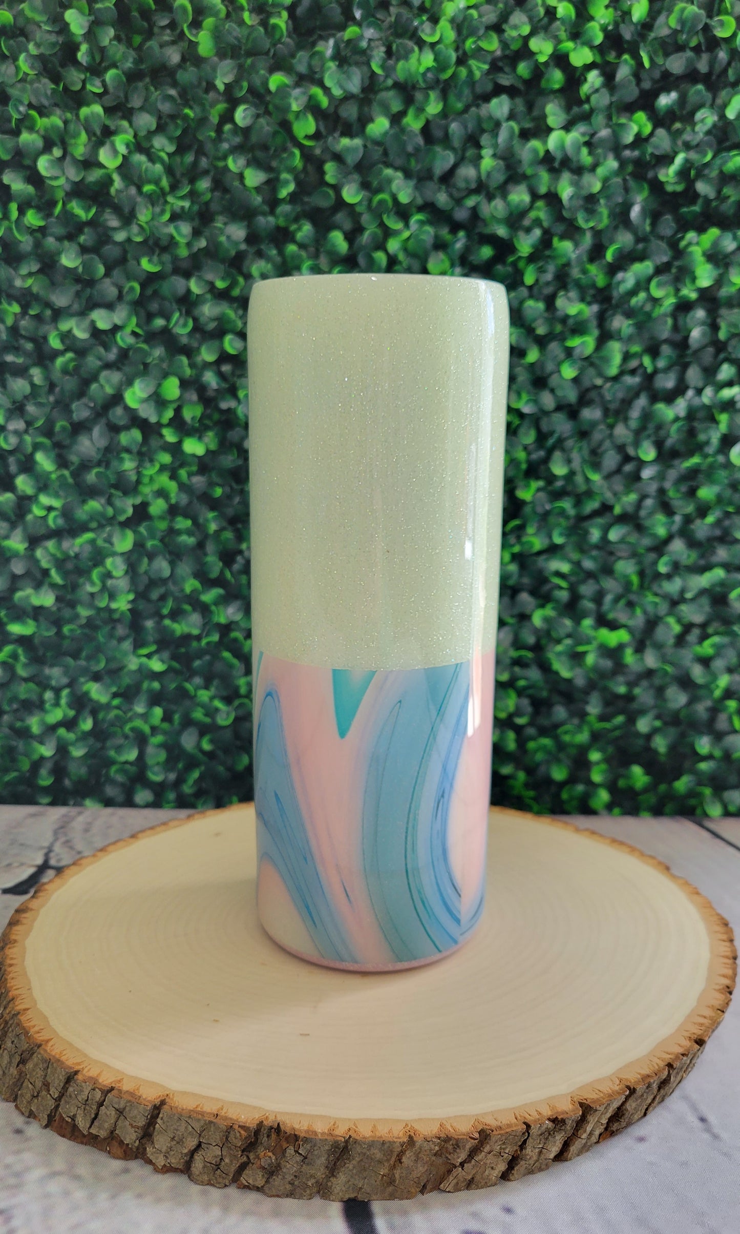 Pastel Dragonfly 20oz Glitter Tumbler