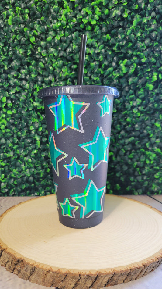 Turquoise Star 24oz Reusable Cold Cup