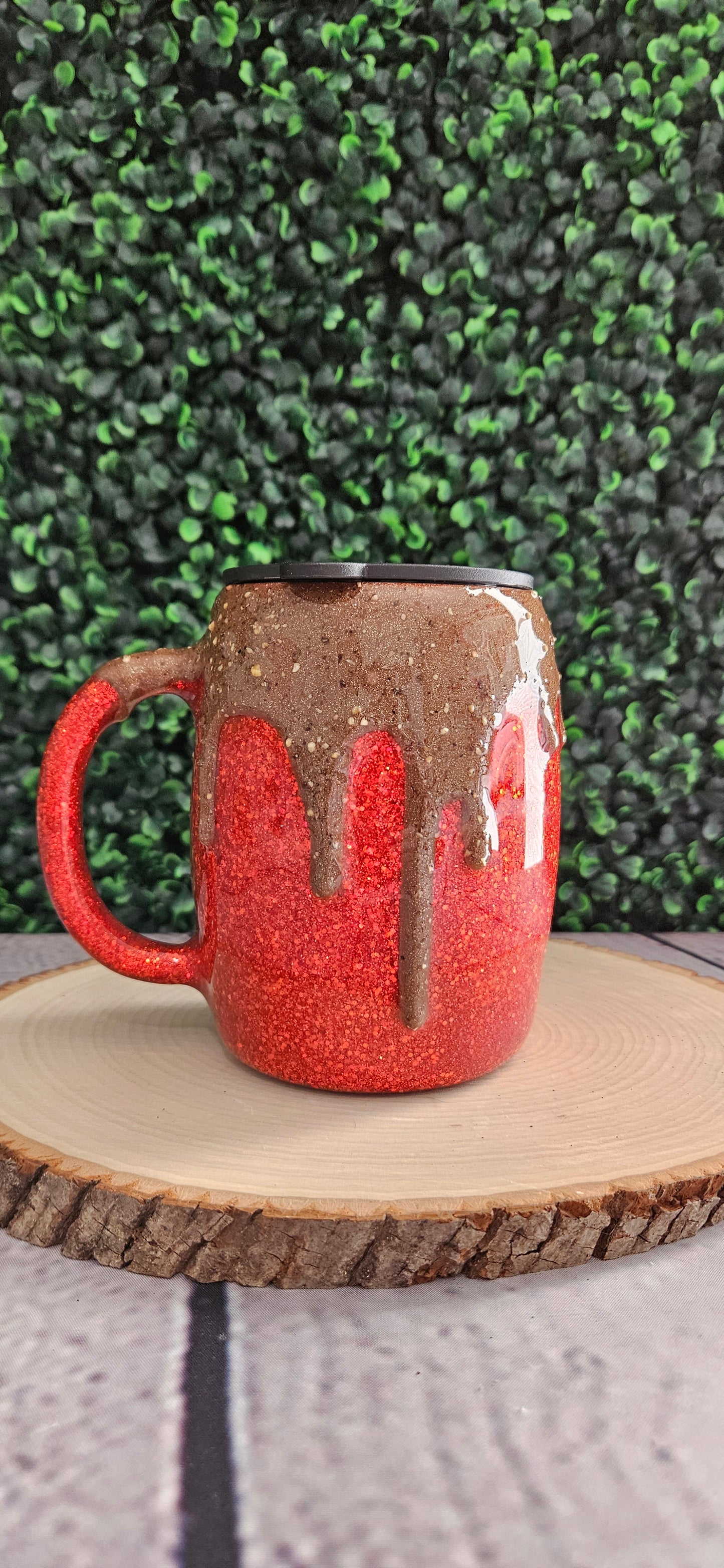 Candy Apple 14oz Glitter Mug