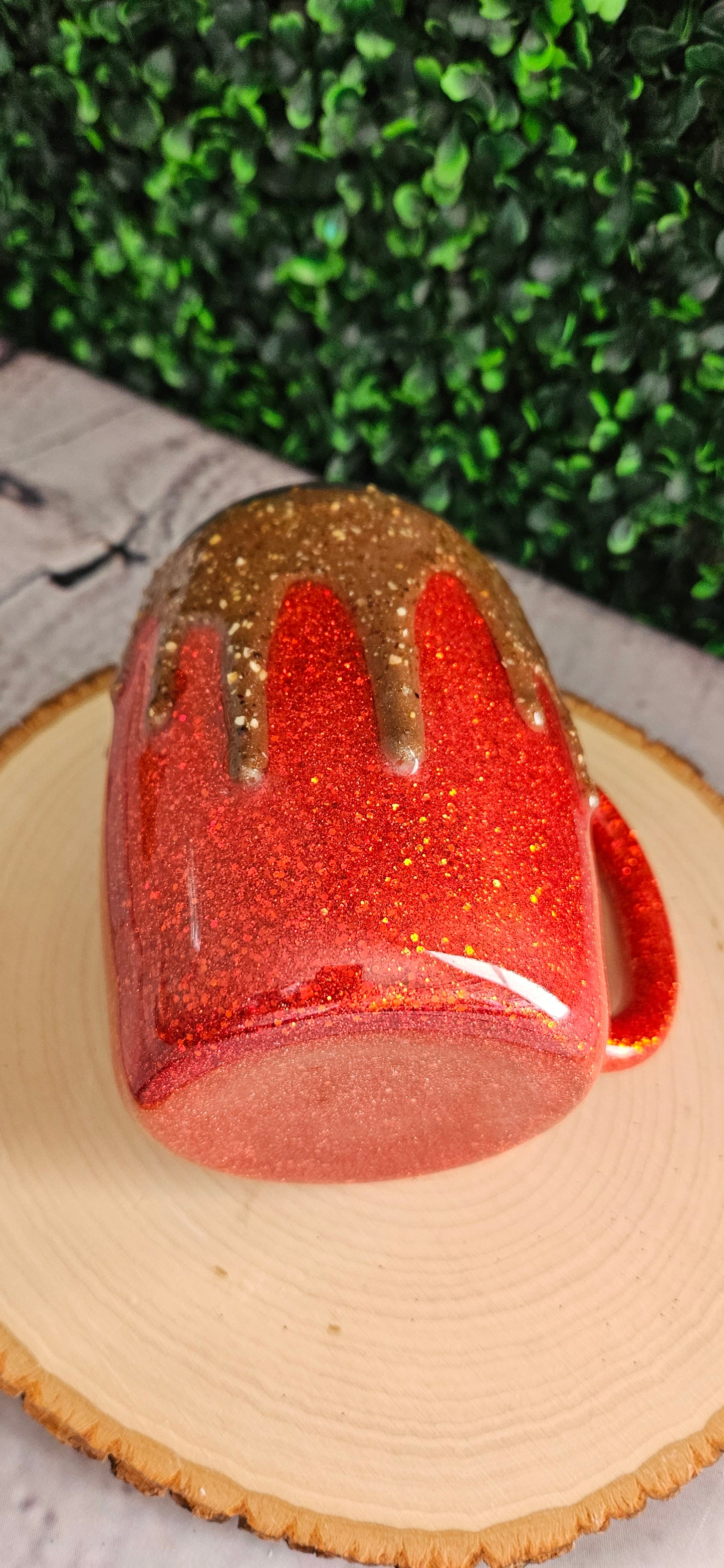 Candy Apple 14oz Glitter Mug