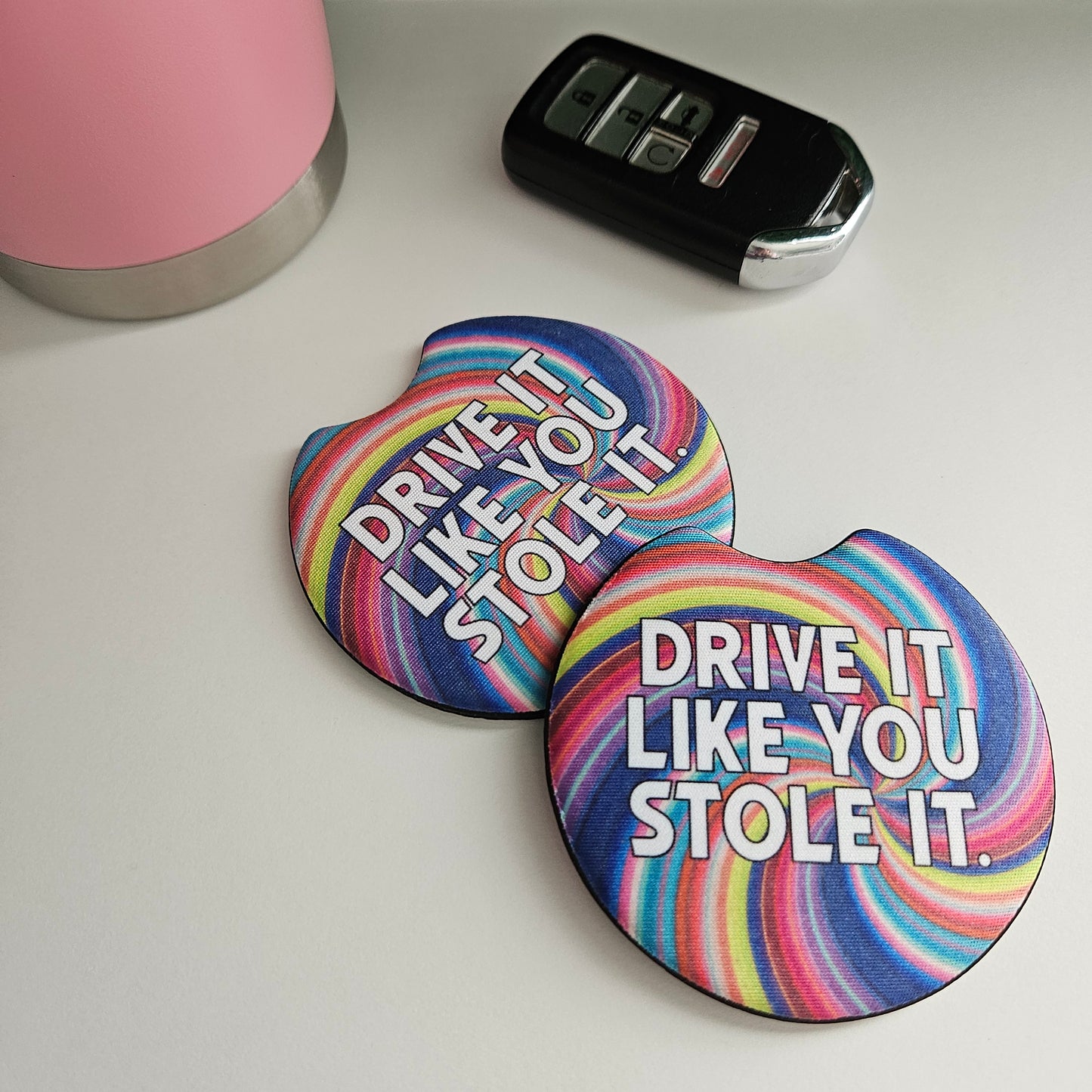 Drive It Like You Stole It Car Coaster Set