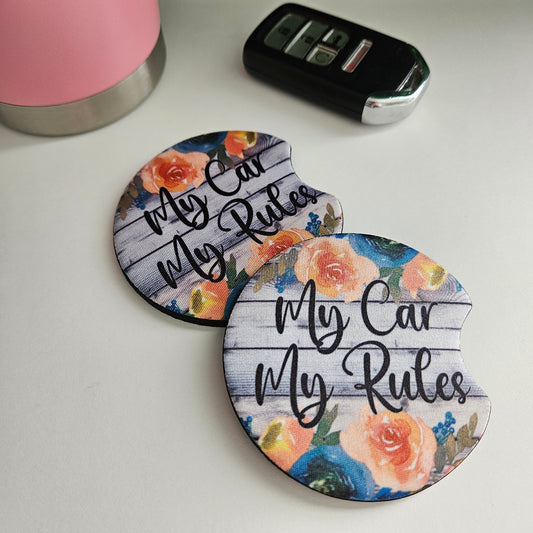 My Car My Rules Car Coaster Set