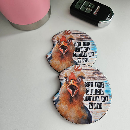 Get The Cluck Outta My Way Coaster Set