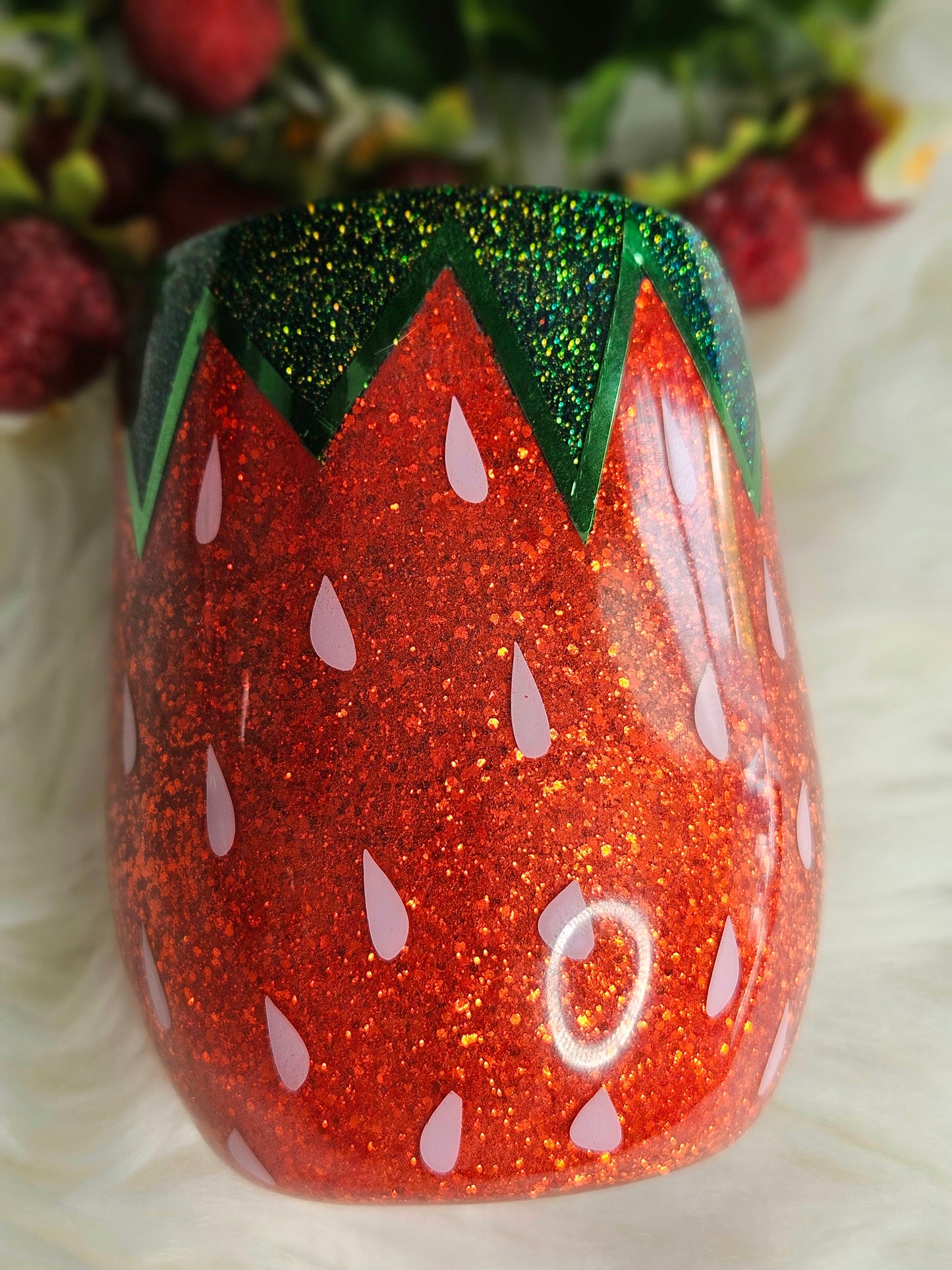 Strawberry 12oz Wine Tumbler