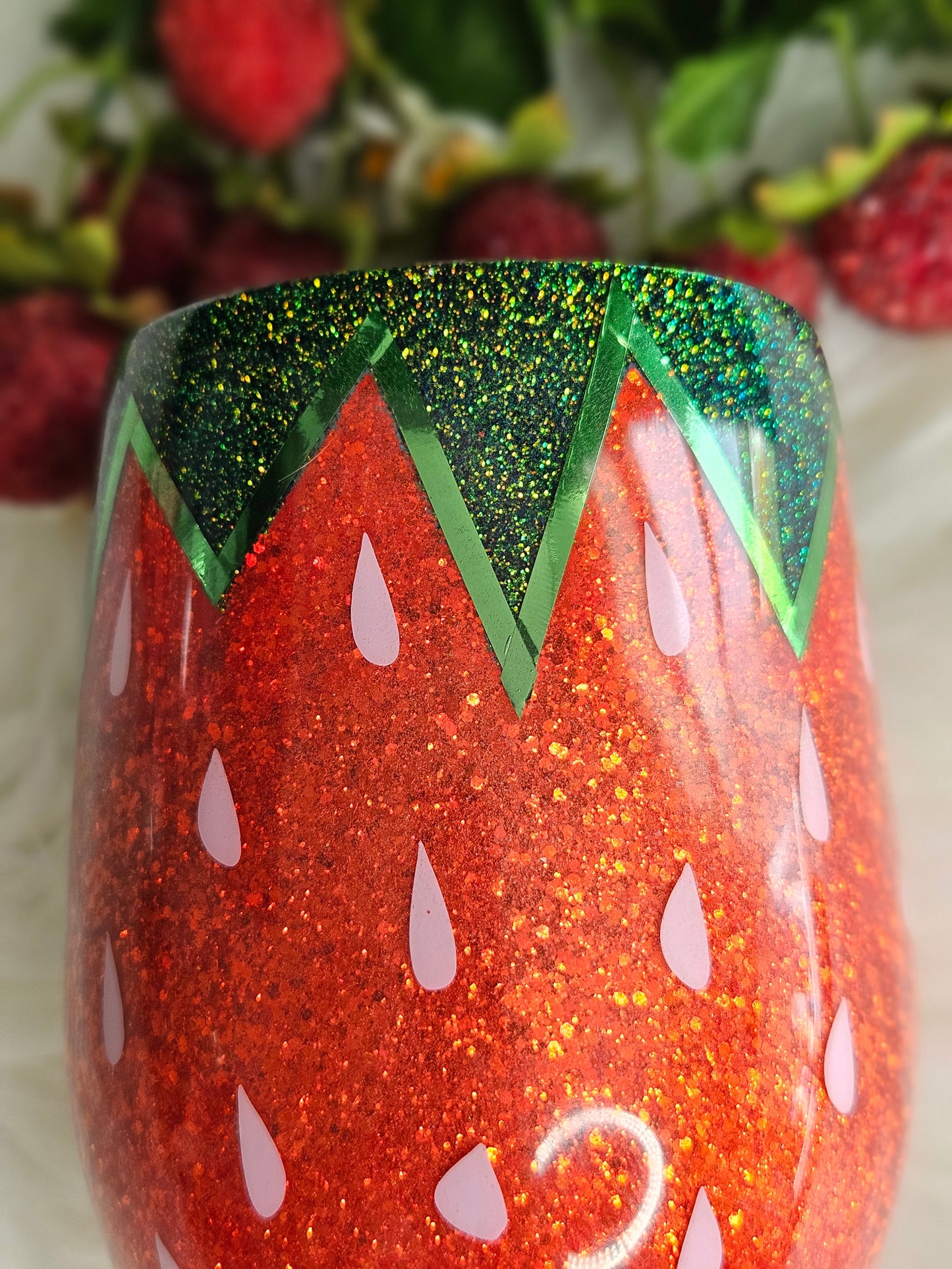 Strawberry 12oz Wine Tumbler