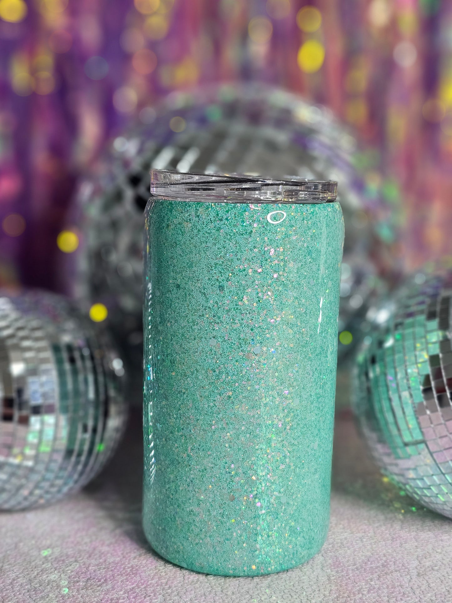 Dead But Caffeinated 12OZ Glitter Tumbler