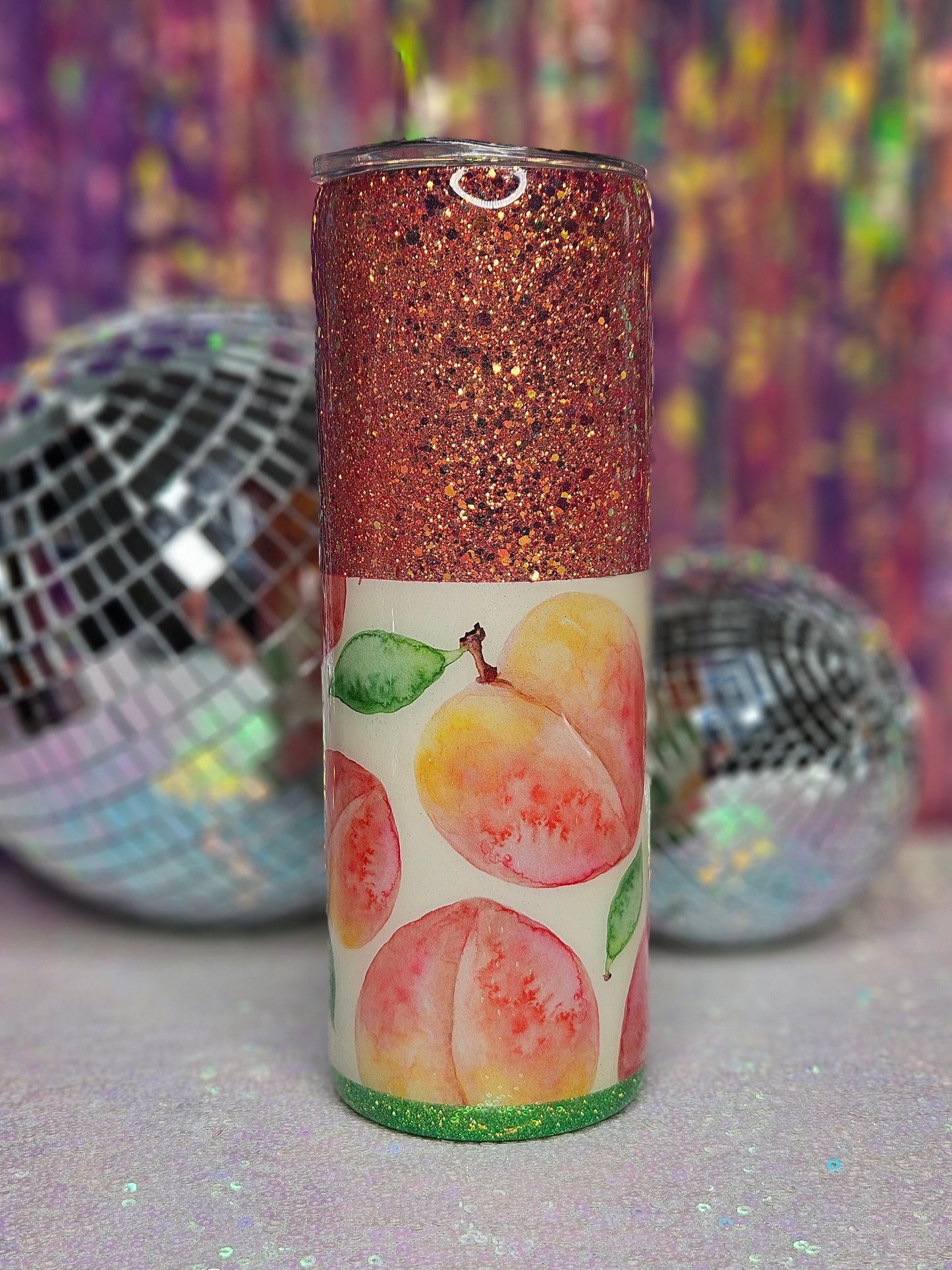 Peachy 20oz Glitter Tumbler