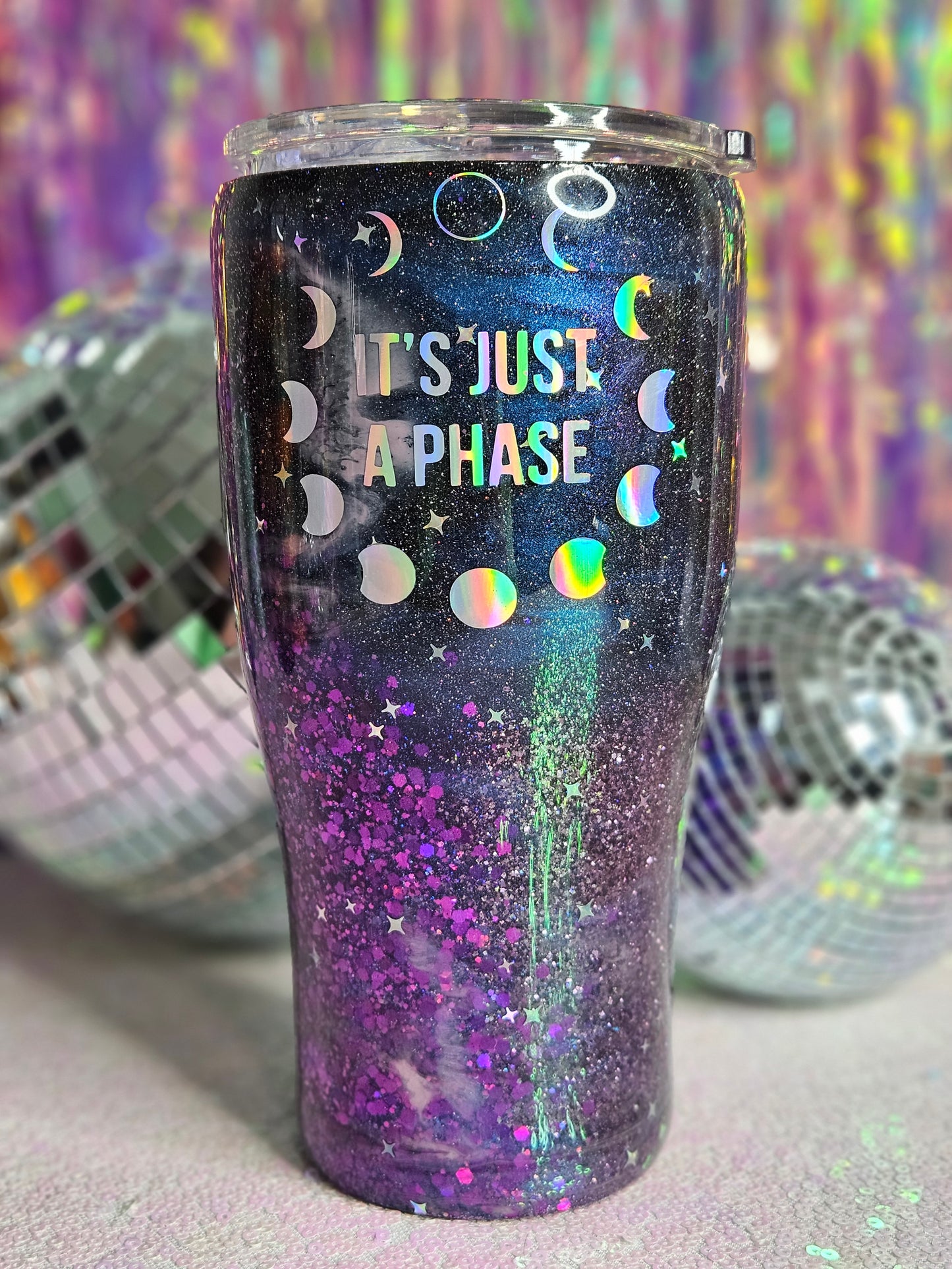 It's Just A Phase 30oz Glitter Tumbler