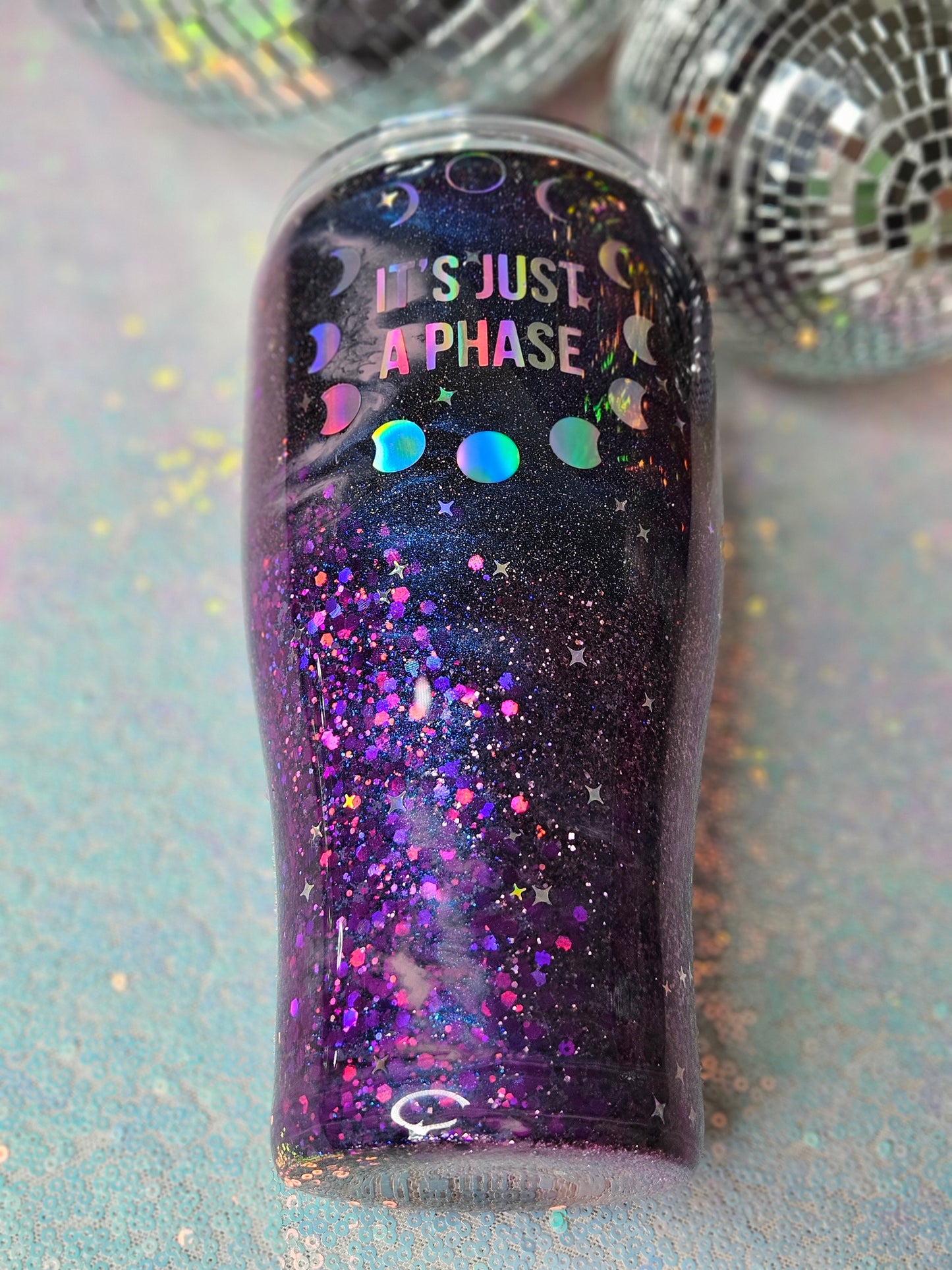 It's Just A Phase 30oz Glitter Tumbler