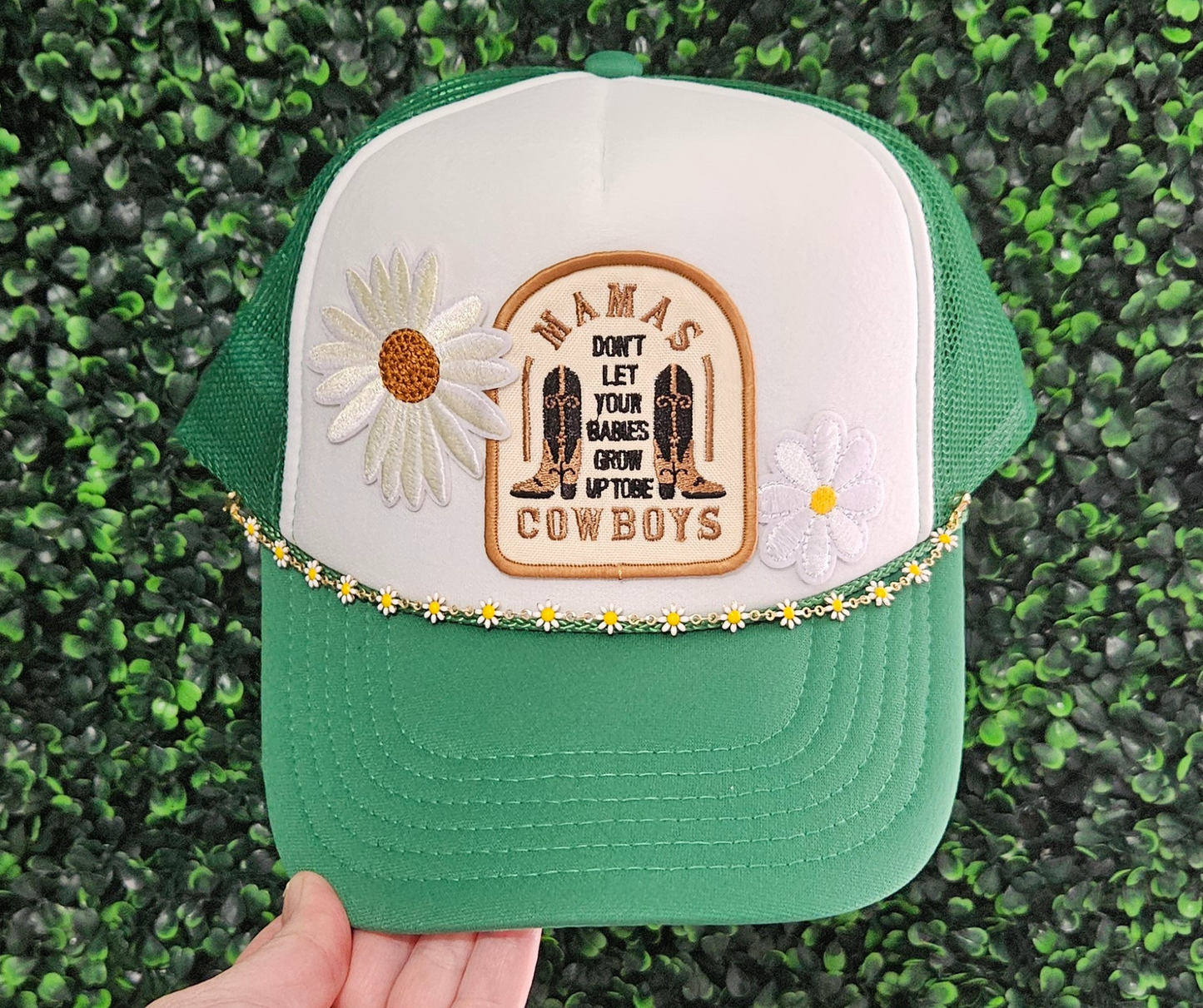 Blooming Outlaw Green Trucker Hat