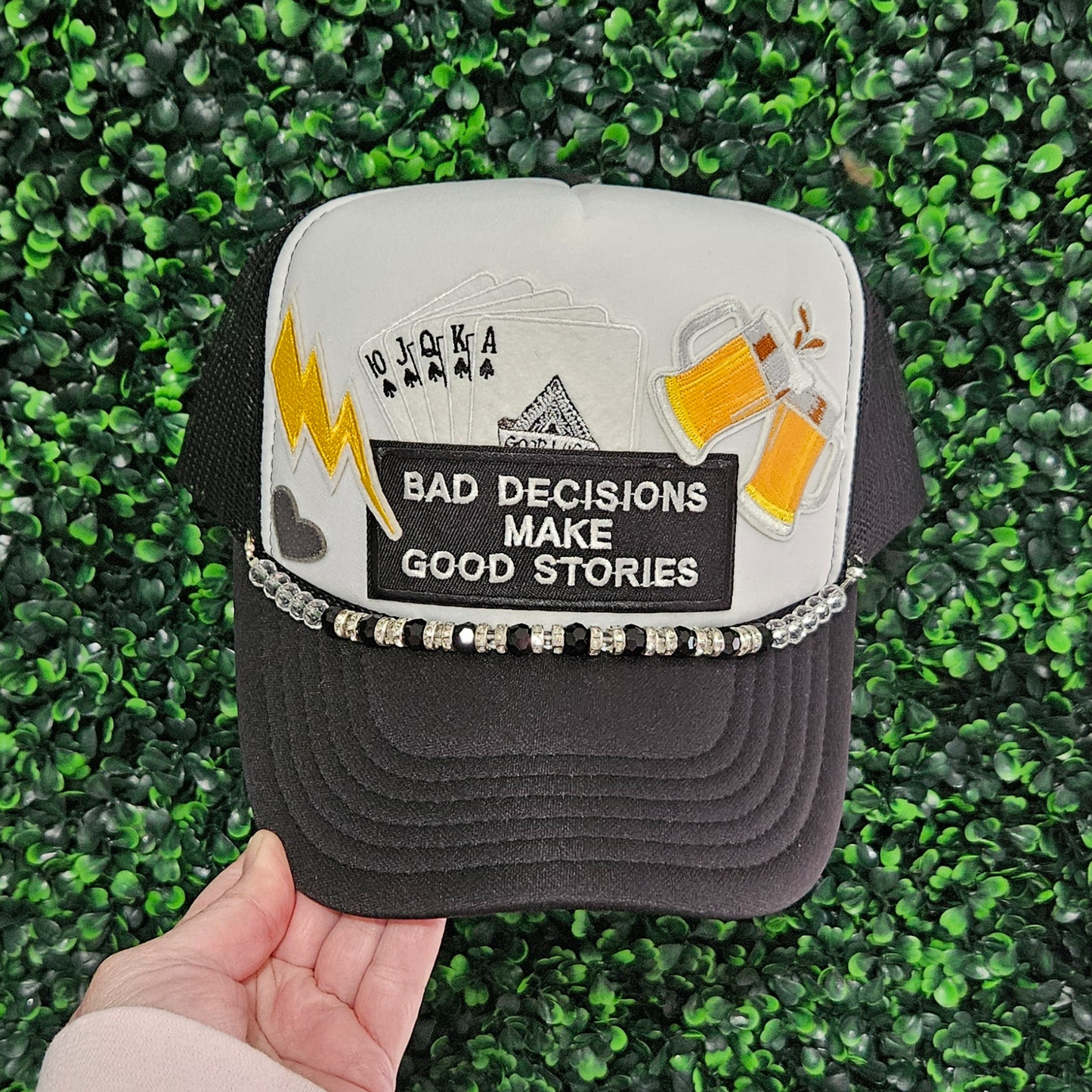 Bad Decisions & Good Times Black Trucker Hat