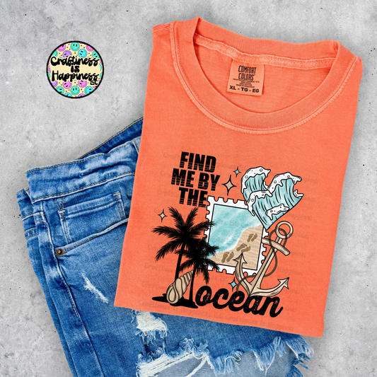 Find Me By The Ocean Graphic Tee