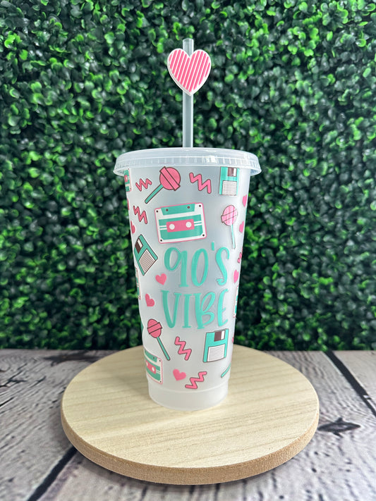 90's Vibe 24oz Reusable Cold Cup