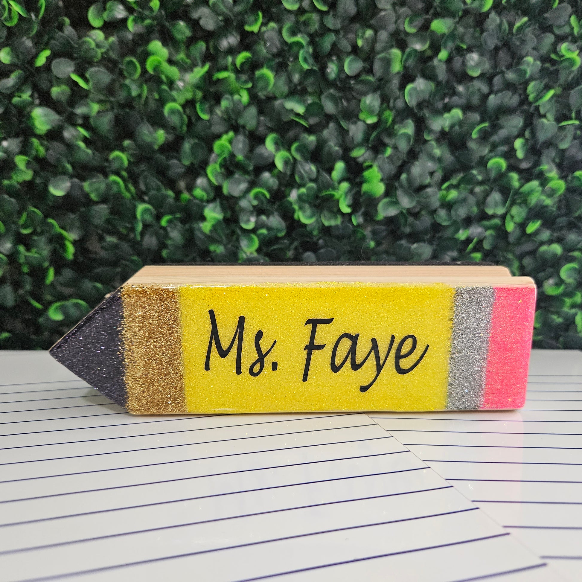 Personalized Glitter Chalkboard Eraser