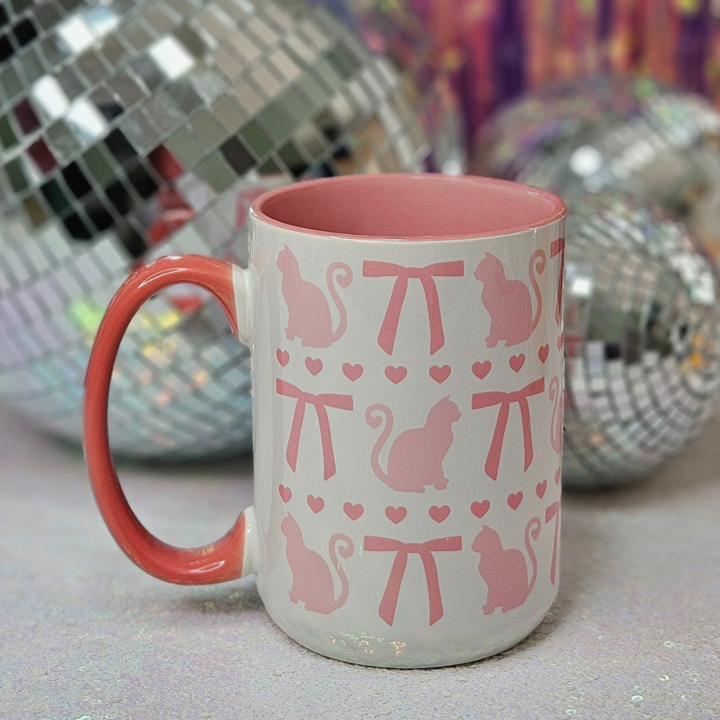 Pink Bow-tied Kitty 15oz Mug