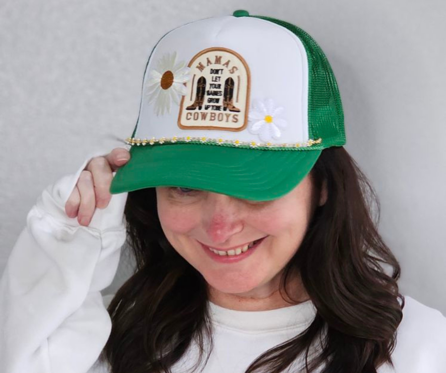 Blooming Outlaw Green Trucker Hat