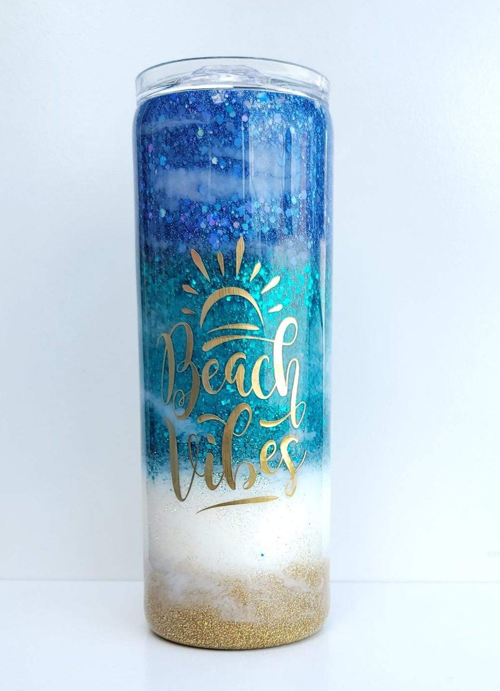 Beach Vibes 20oz Glitter Tumbler