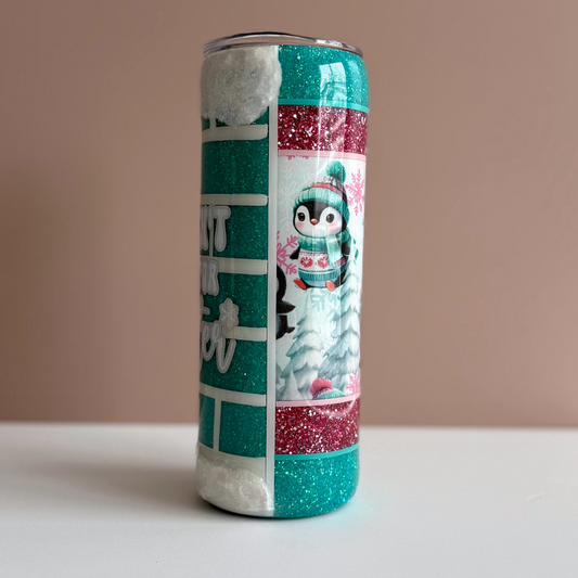 Penguin Glitter 20oz Tumbler