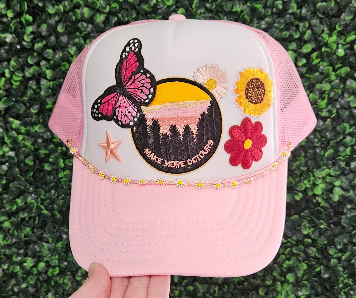 Natures Charm Pink Trucker Hat