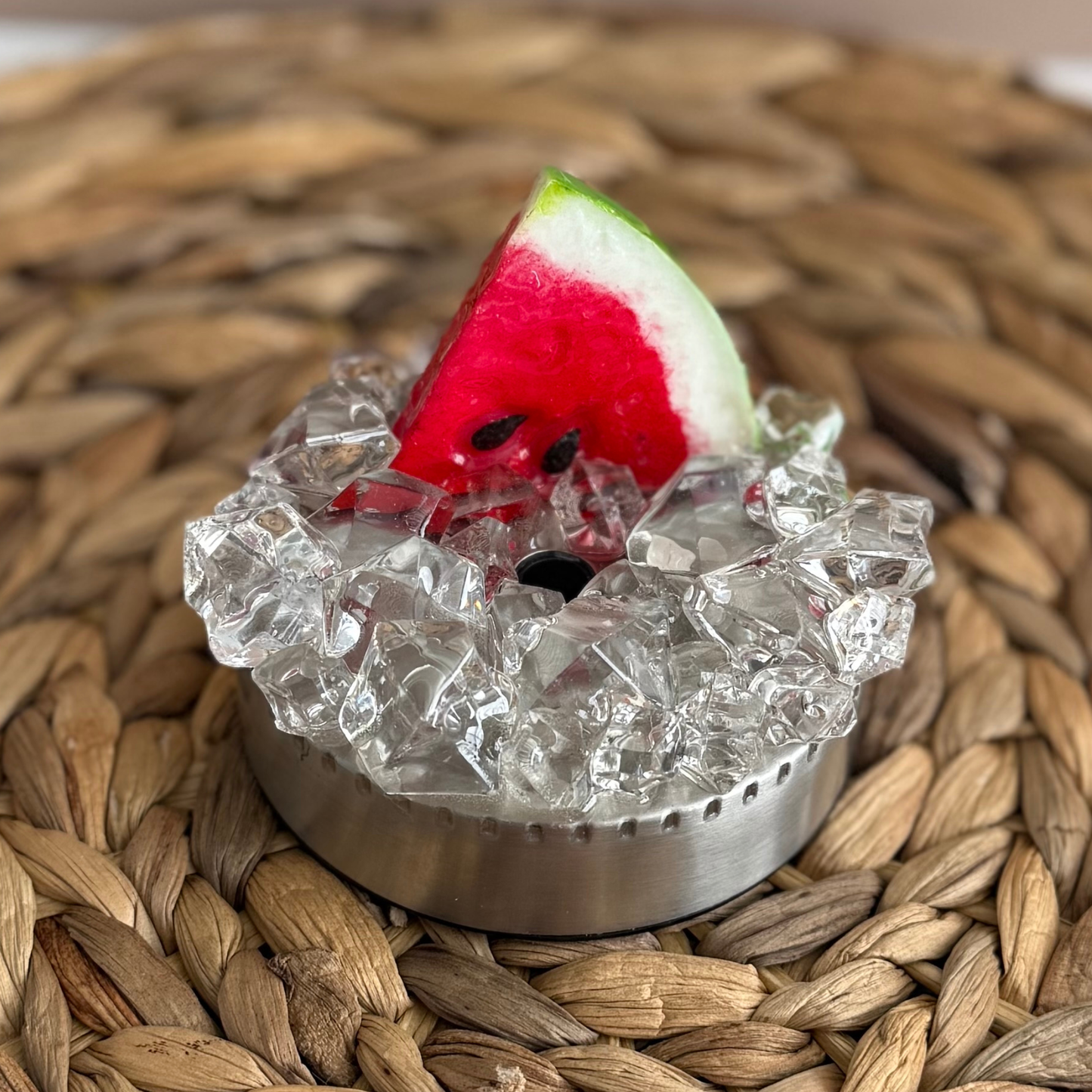 Sangria Tumbler, Faux Ice & Fruit Topper, Summer Drinkware